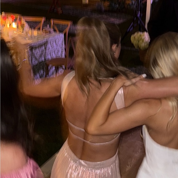 Retrofete Remington Shimmering Pink Backless Dress - Picture 10 of 11